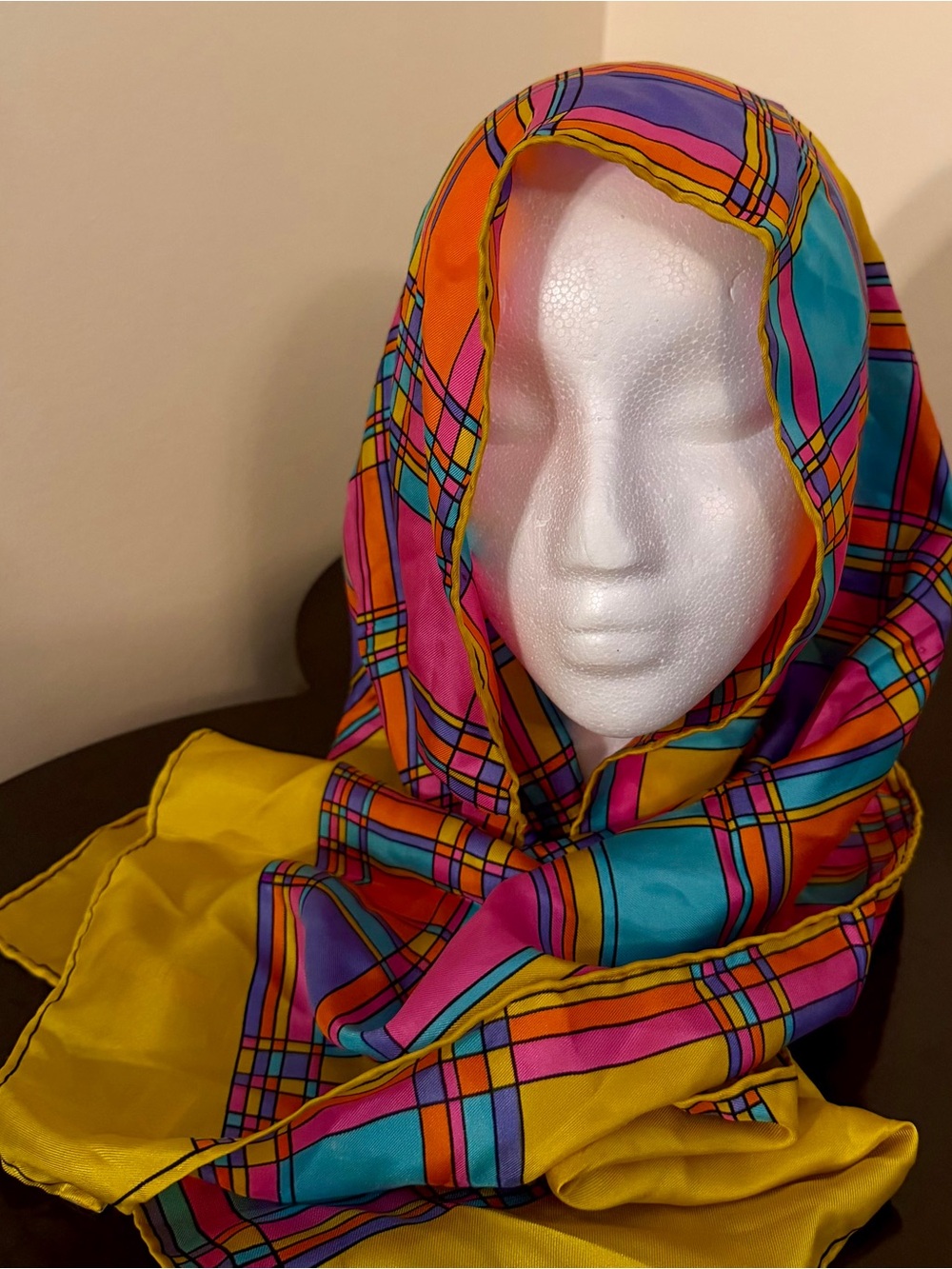 Vintage Robinson & Golluber "Lady Heritage" 100% Silk Scarf.